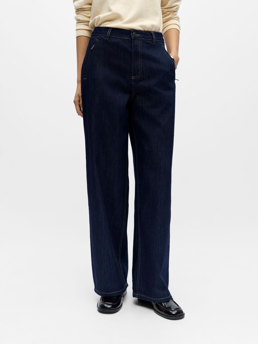 Product carousel image - LOOSE FIT JEANS, Dark Blue Denim | 1