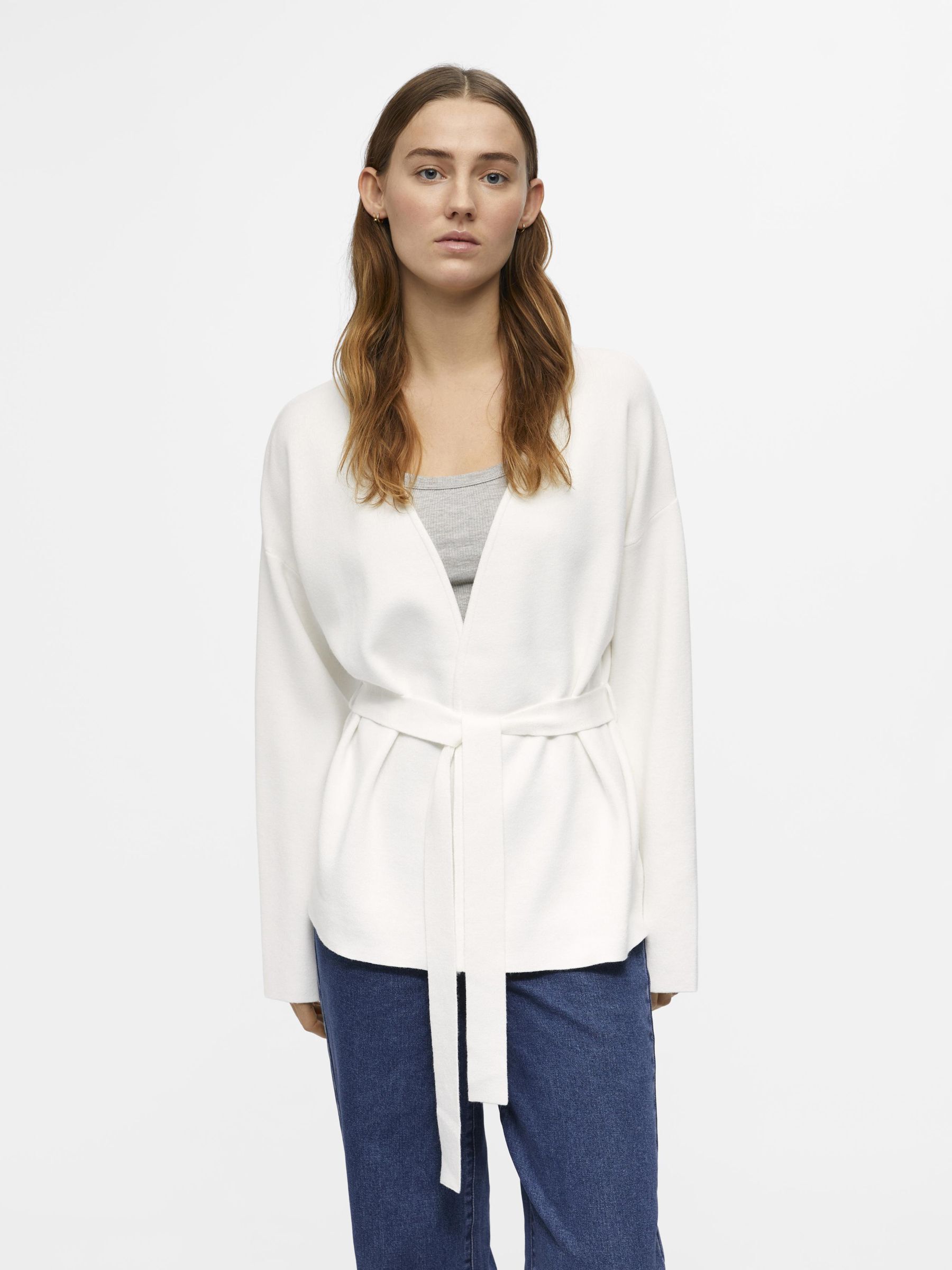 White discount wrap cardigan