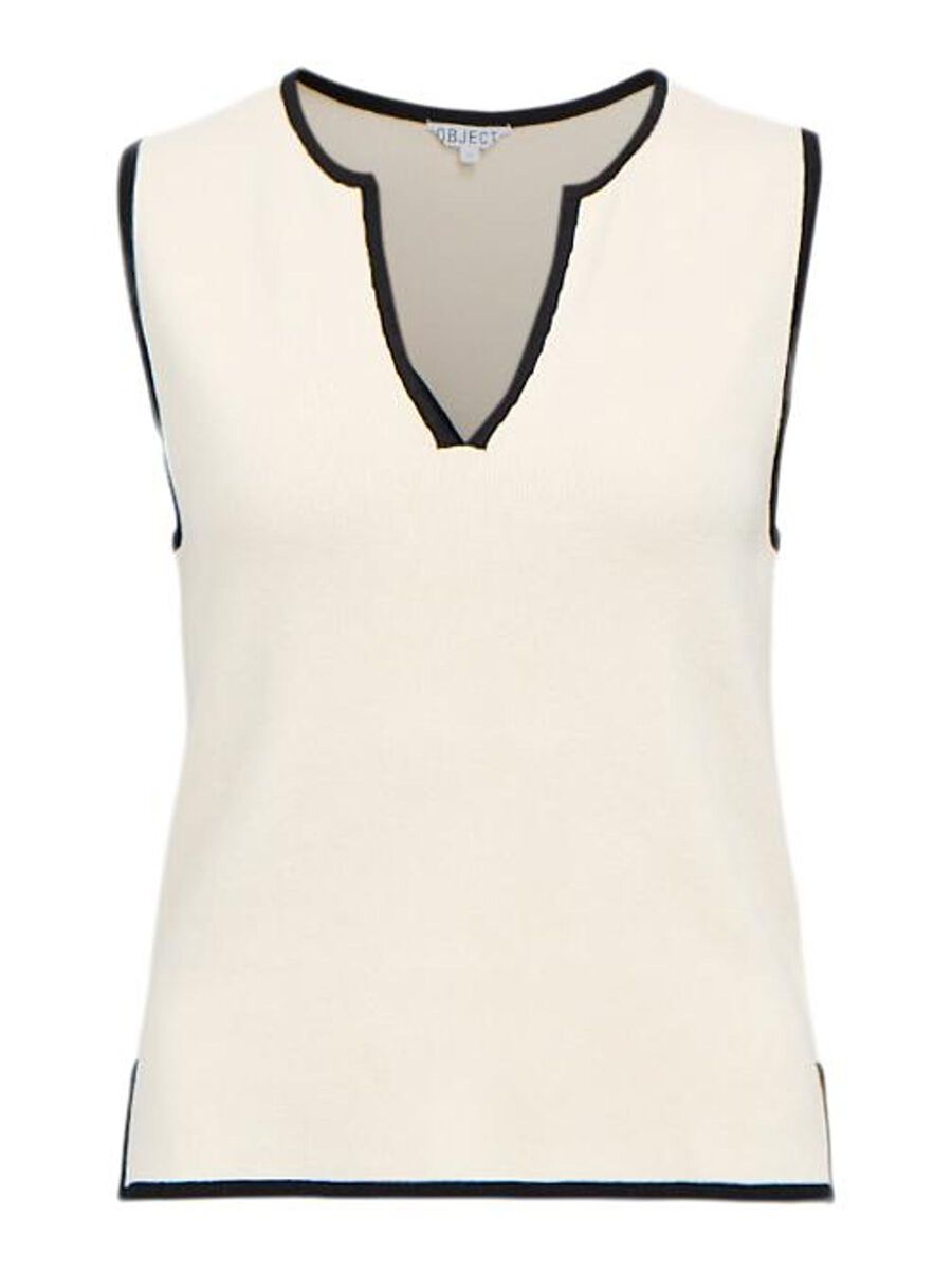 Carousel image - SLEEVELESS KNITTED TOP, Birch | 1