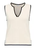 Product image thumbnail - SLEEVELESS KNITTED TOP, Birch | 1