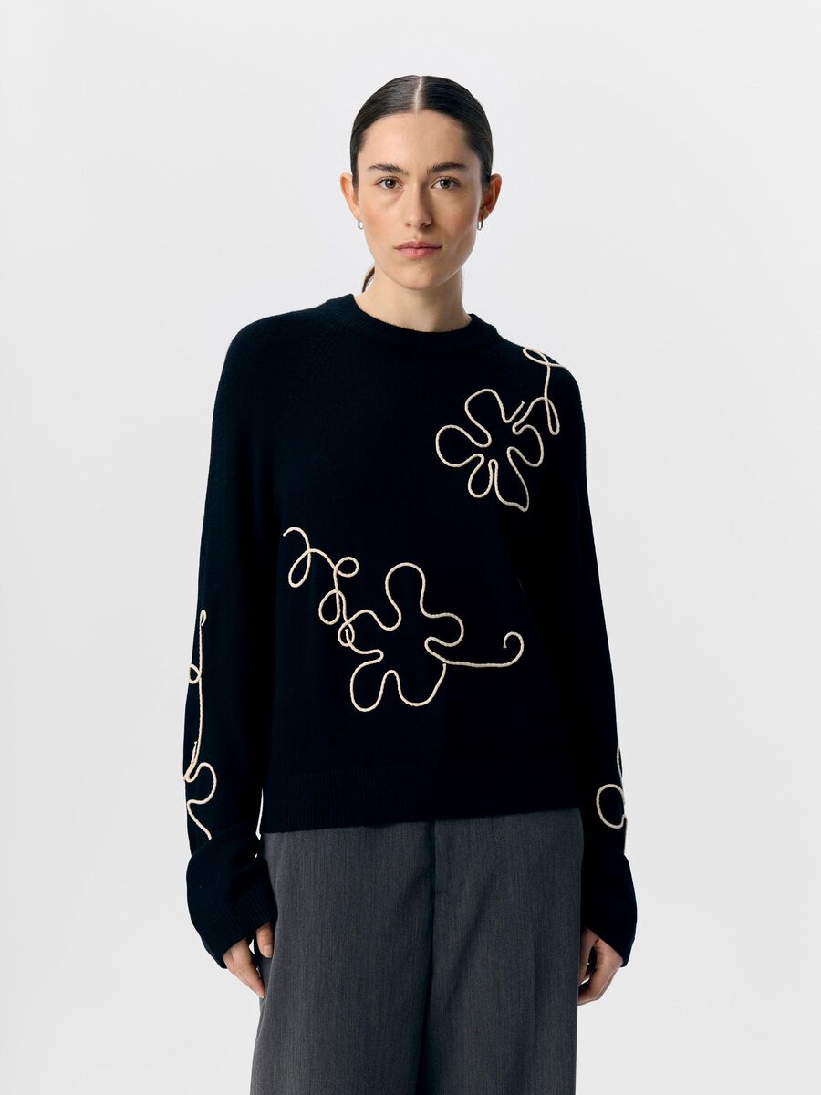 OBJECT KNITTED PULLOVER, Black, highres - 23046233_Black_1202602_003.jpg