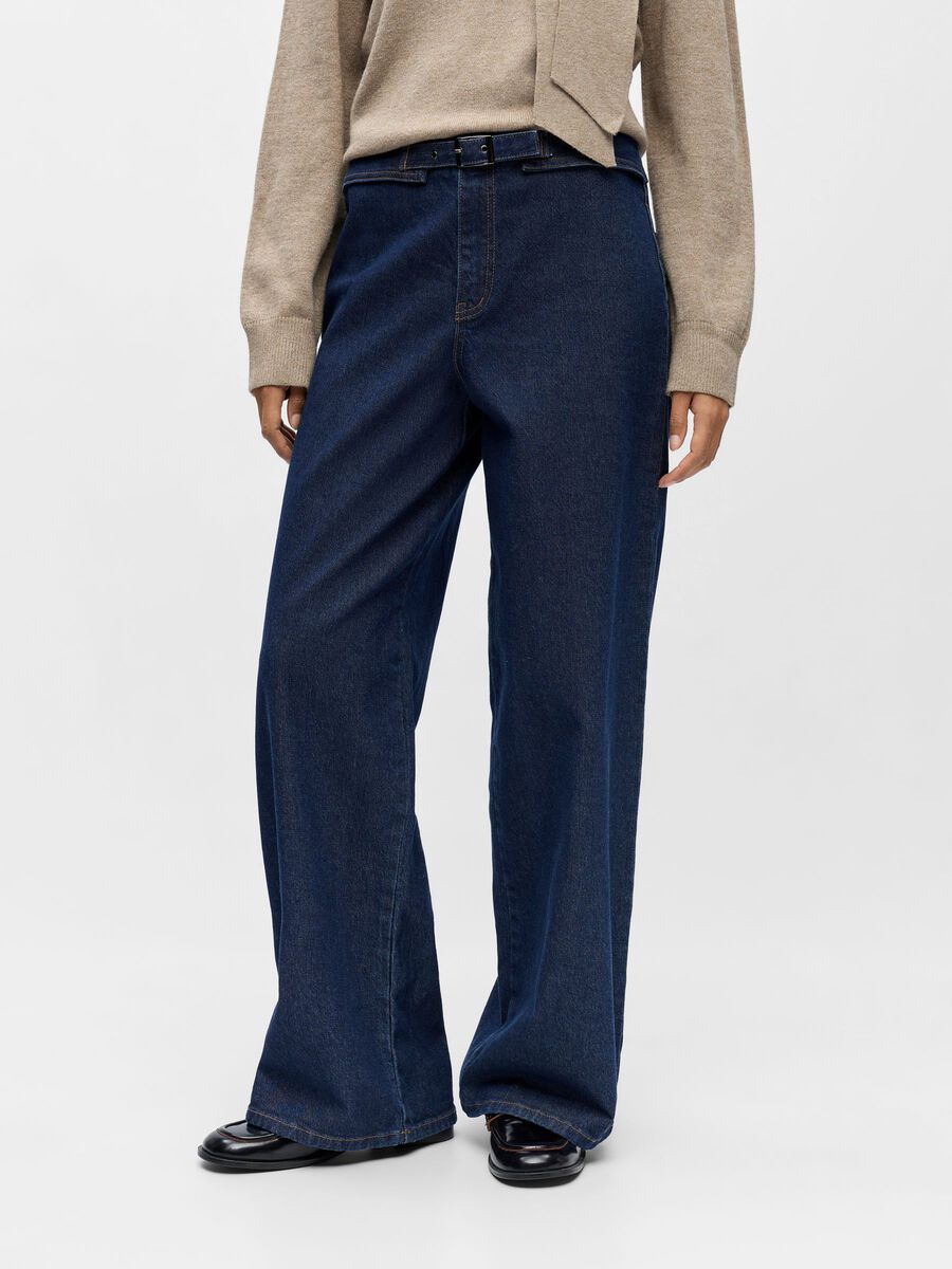Product carousel image - WIDE FIT JEANS, Dark Blue Denim | 1