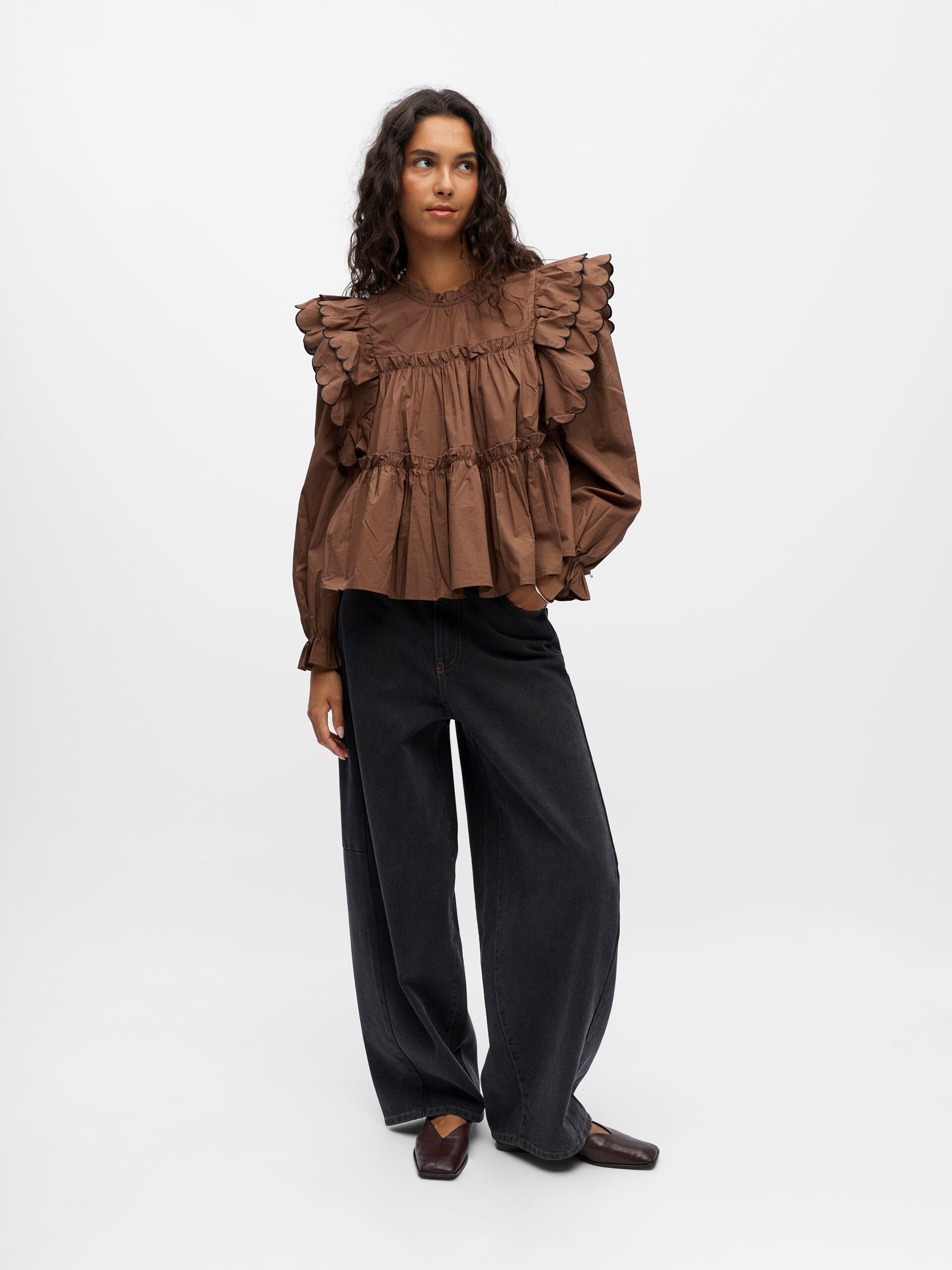 Carousel image - OBJHOPE LONG SLEEVED TOP, Cocoa Brown | 4