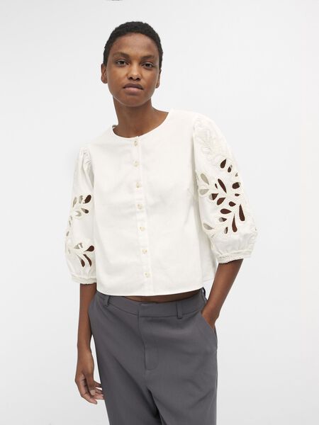 Object Collectors Item EMBROIDERED CROP TOP, White, highres - 23043351_White_1078362_003.jpg