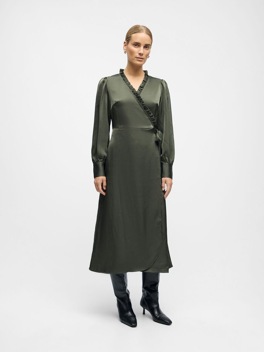 Product carousel image - MAXI LENGTH WRAP DRESS, Kambaba | 1