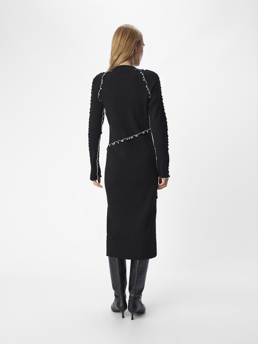 OBJECT GEBREID MAXI JURK, Black, highres - 23045409_Black_1147932_004.jpg