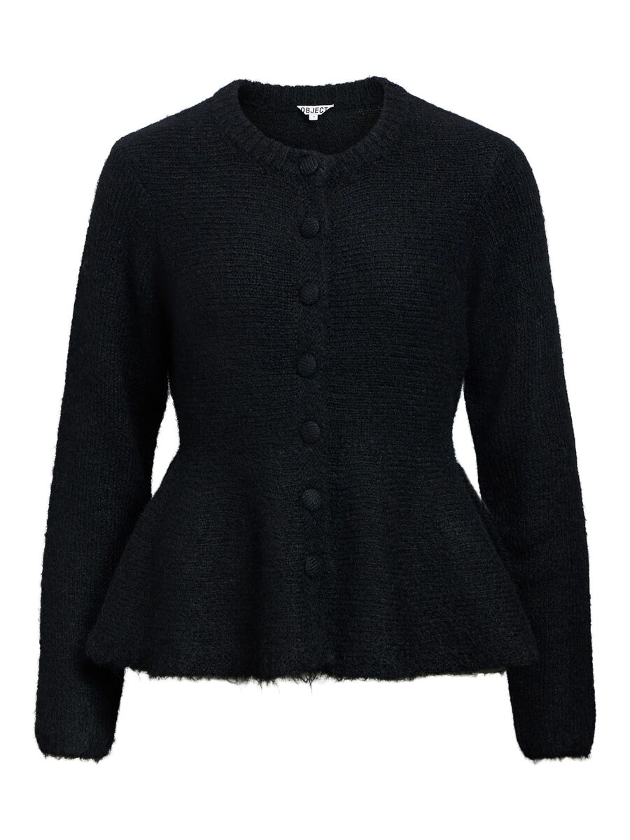 Product carousel image - PEPLUM  CARDIGAN, Black | 2