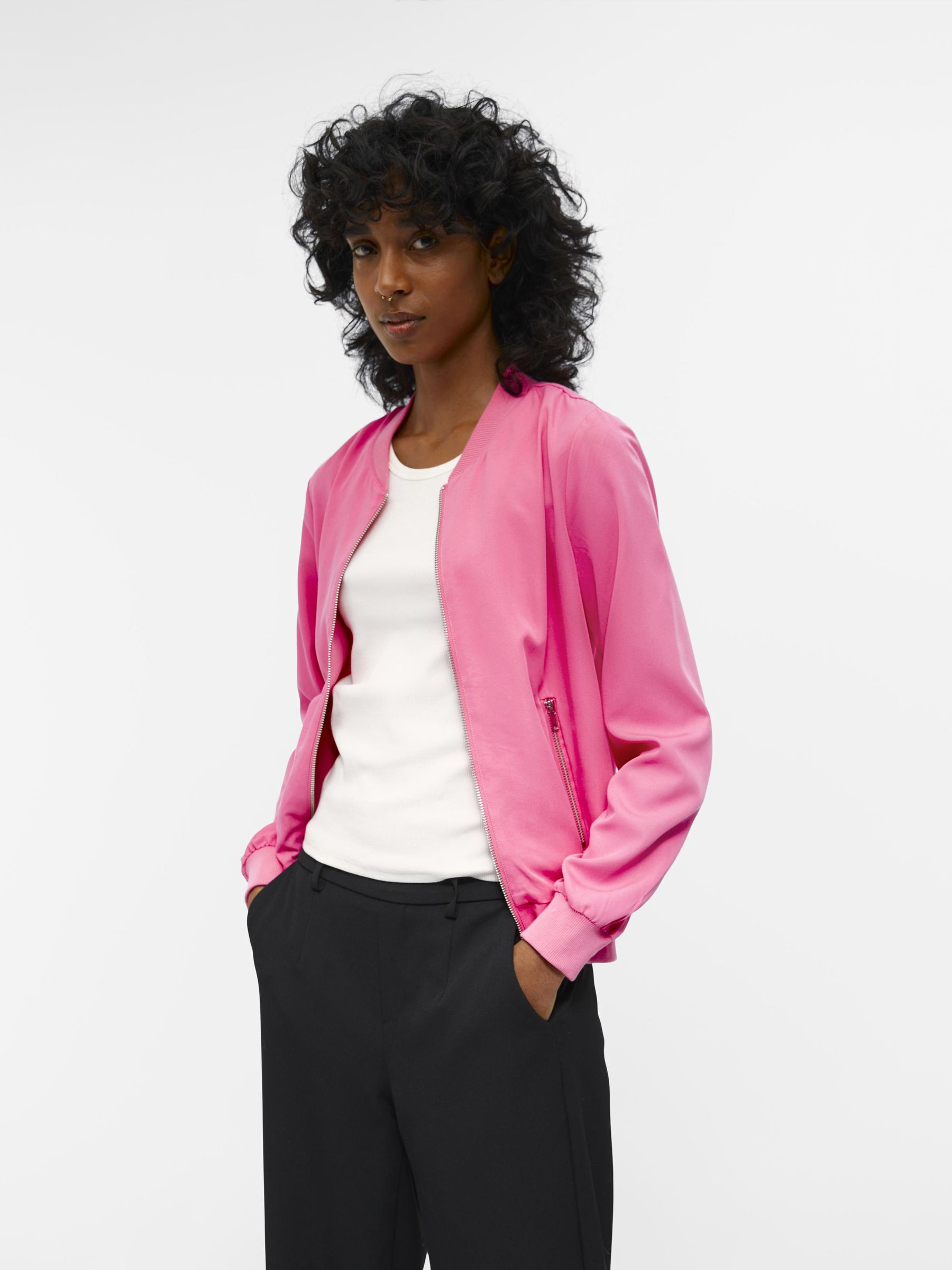 H&m pink hot sale bomber jacket