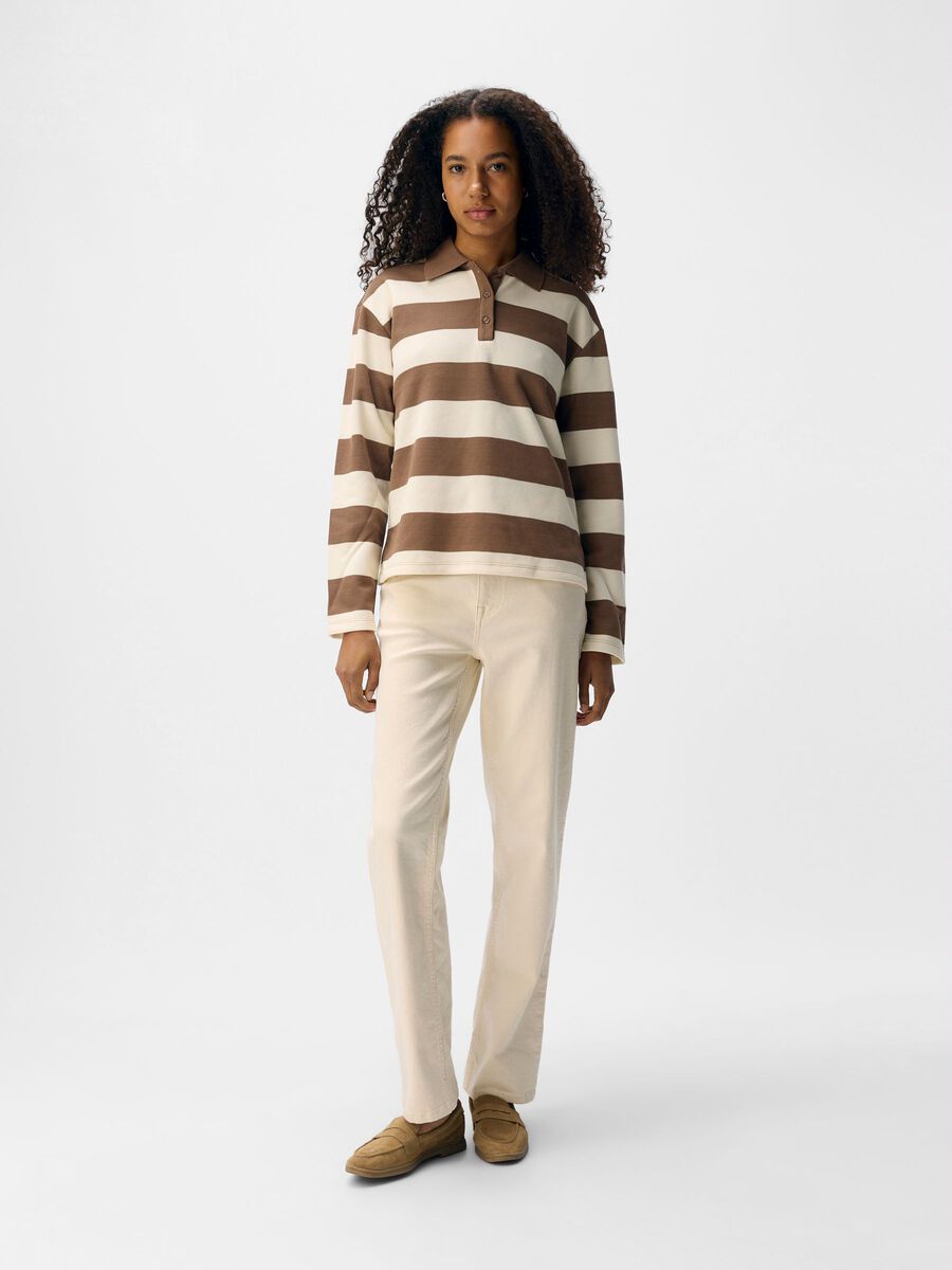 Carousel image - GESTREEPT POLO, Morel | 4