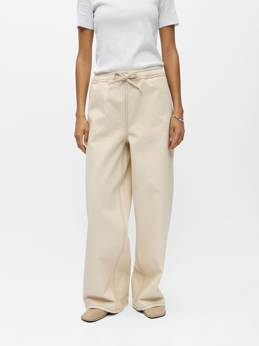 Product carousel image - WIDE-LEG KORDELZUG HOSE, Birch | 1