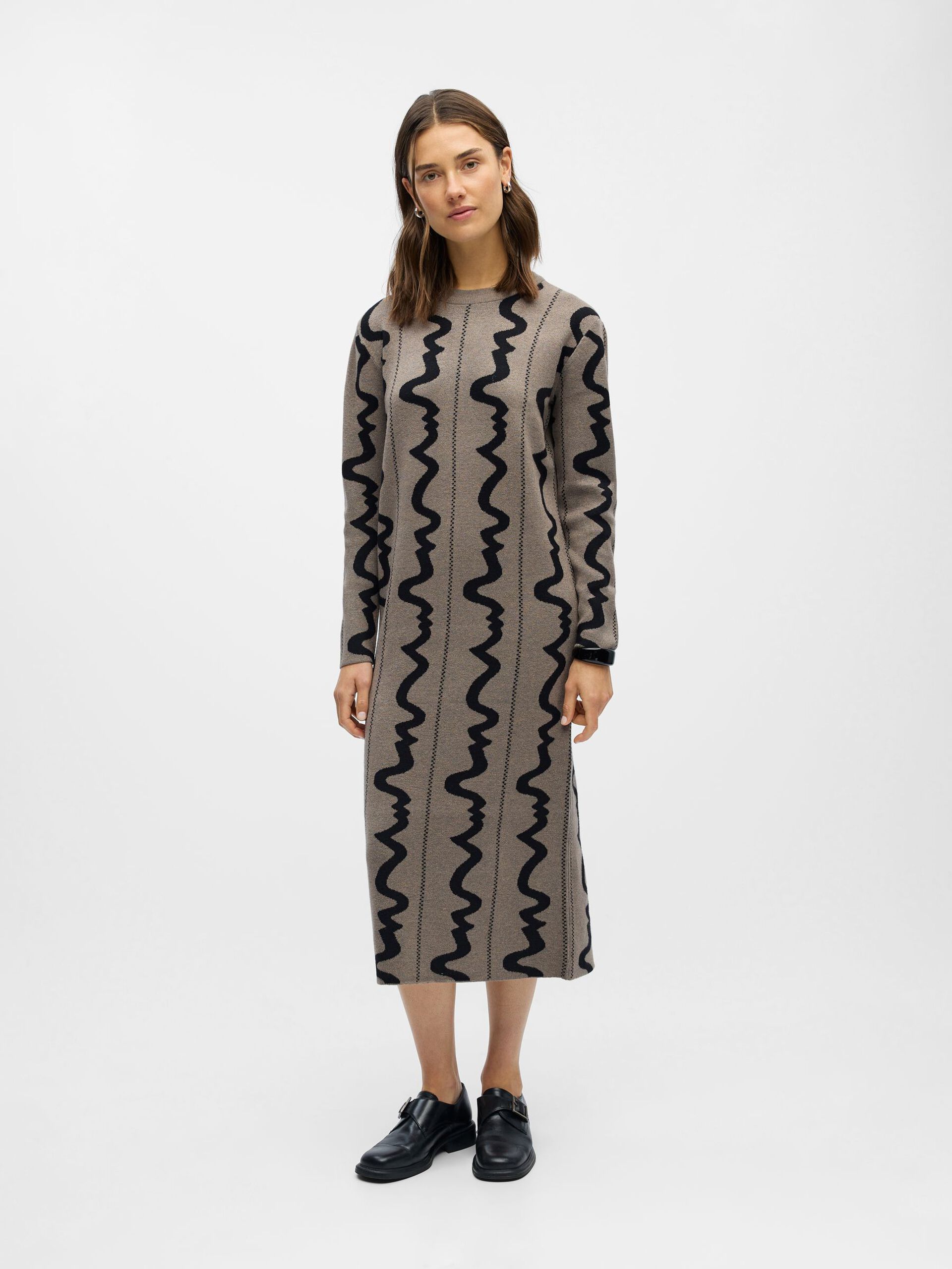 Carousel image - KNITTED MAXI DRESS, Morel | 4