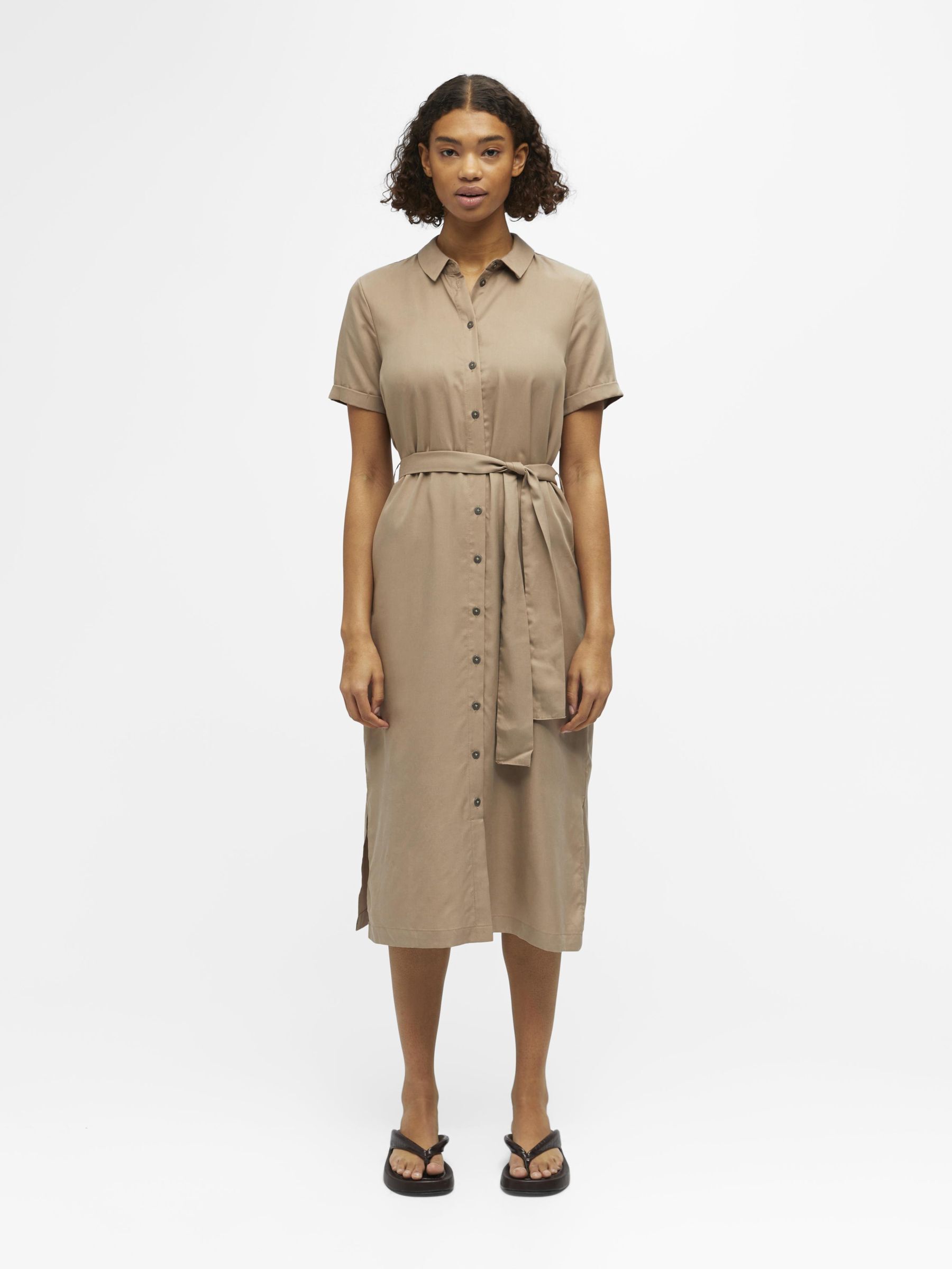 Midi button down shirt dress 2025