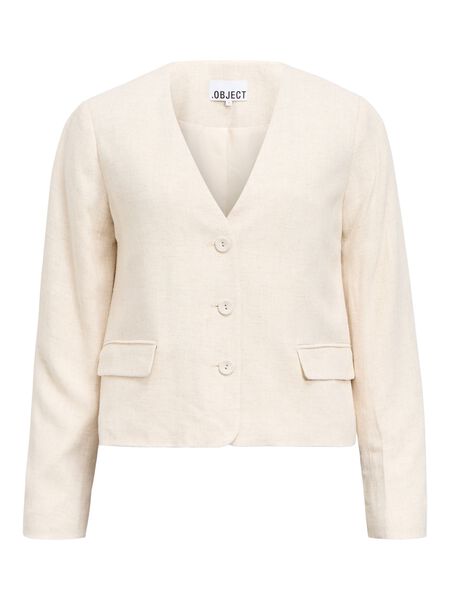 OBJECT LINEN BLEND BLAZER, Sandshell, highres - 23048490_Sandshell_001.jpg