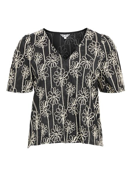OBJECT EMBROIDERED TOP, Black, highres - 23047595_Black_1219148_001.jpg