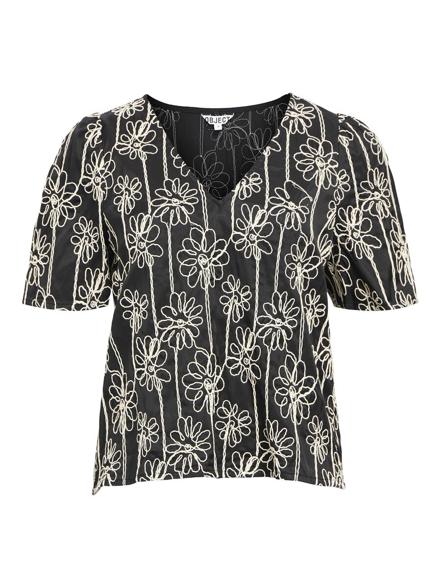 OBJECT EMBROIDERED TOP, Black, highres - 23047595_Black_1219148_001.jpg