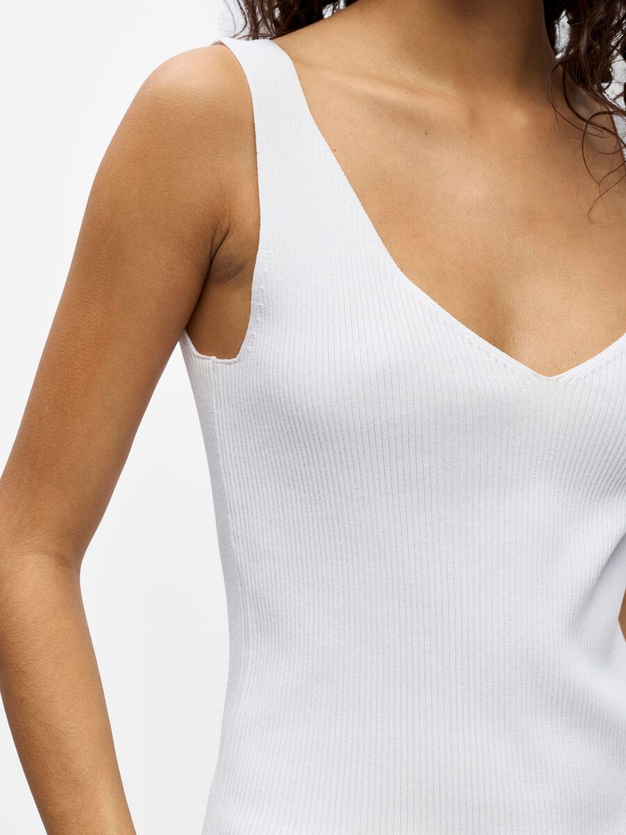 Carousel image - RIBBET V-UDSK&AElig;RING TANKTOP, White | 5