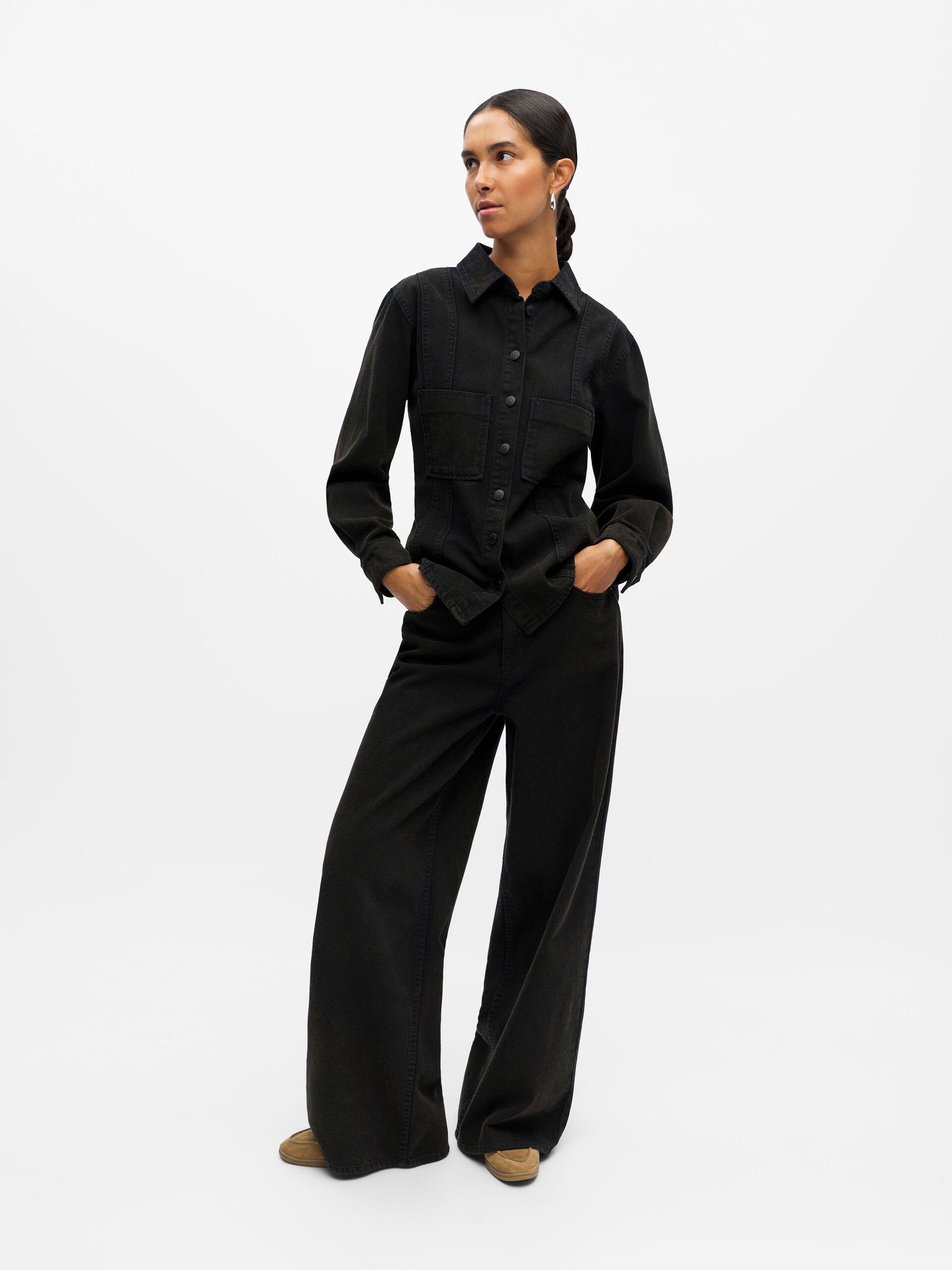 Carousel image - DENIM SHIRT, Black | 4