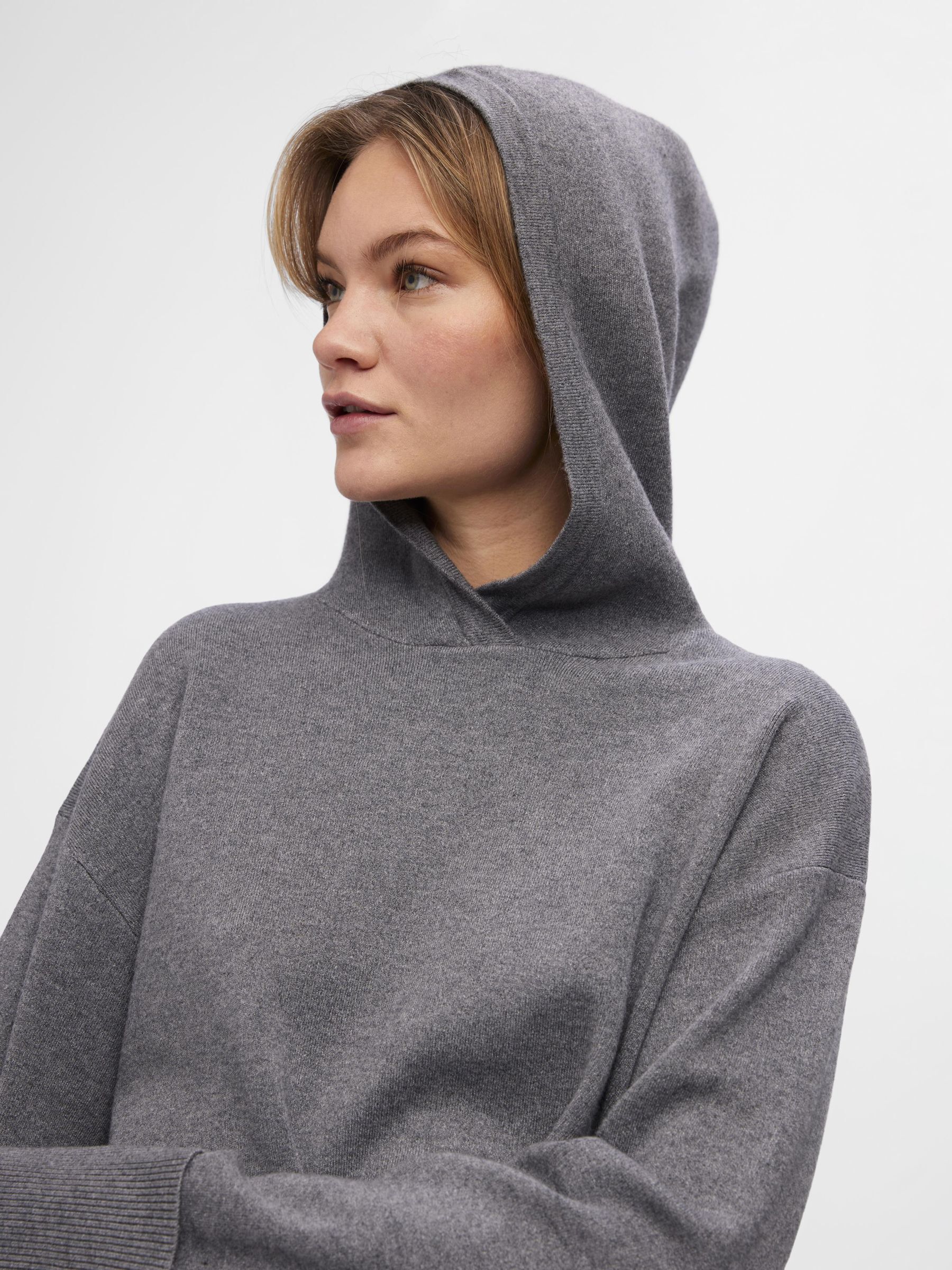 KNITTED HOODIE Grey .OBJECT CI UK