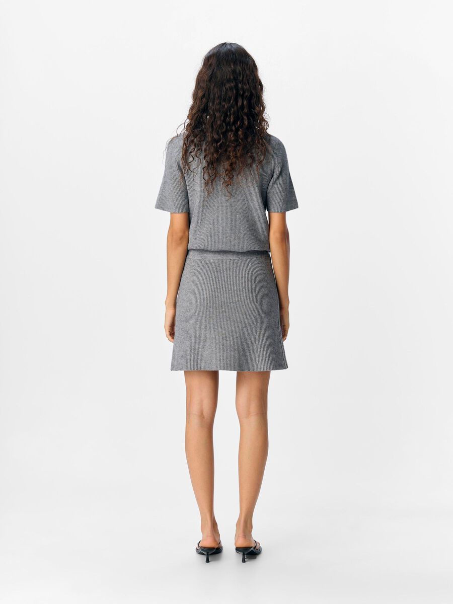 Product carousel image - EN MAILLE MINI-JUPE, Medium Grey Melange | 2
