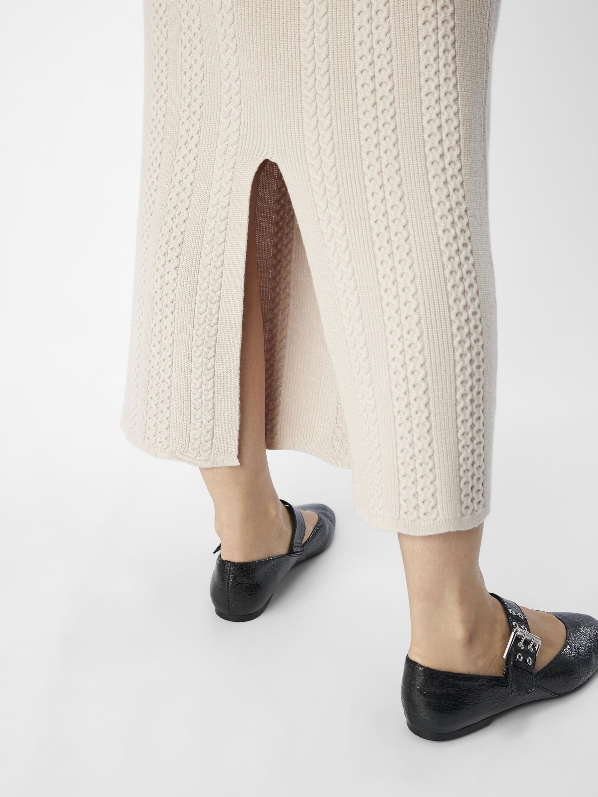 Carousel image - OBJREYNARD KNITTED SKIRT, Silver Gray | 5