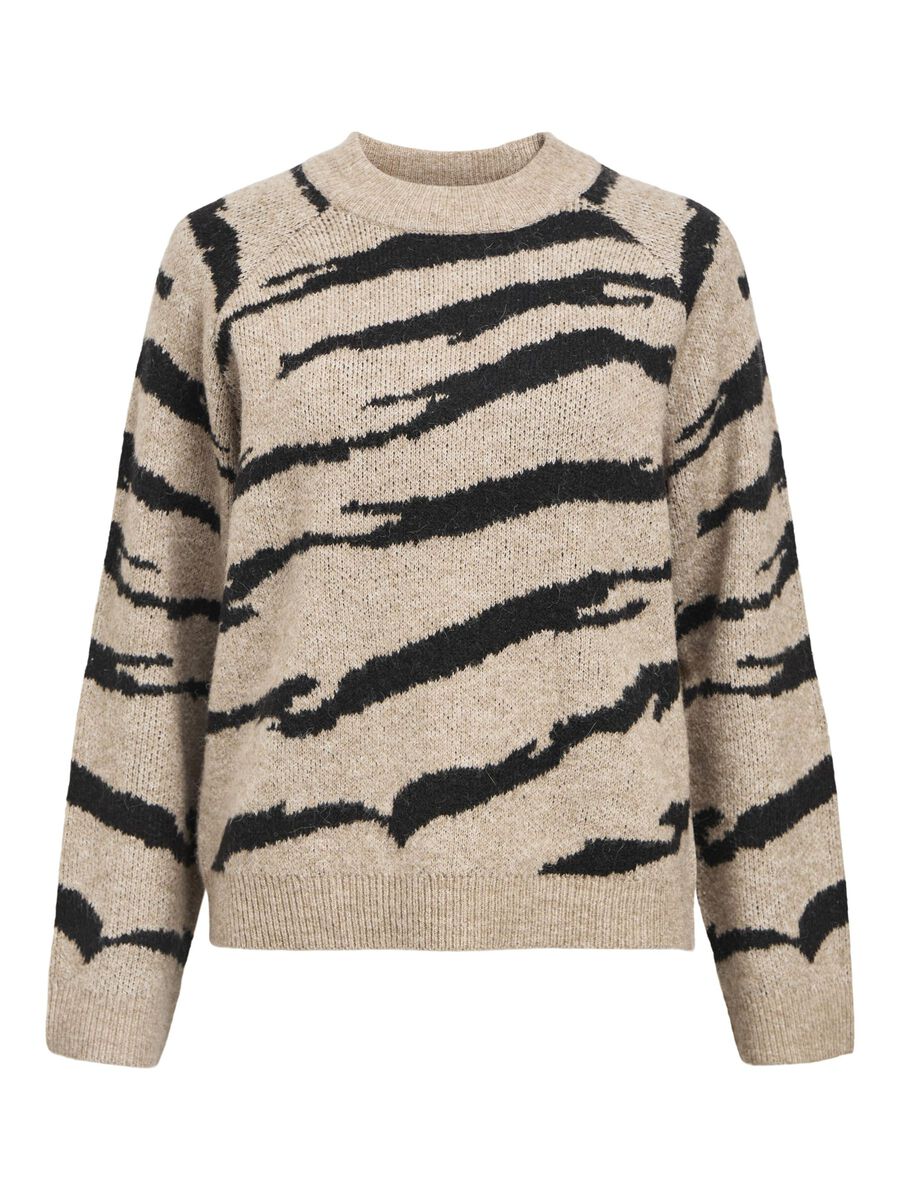 Carousel image - PATTERNED KNITTED JUMPER, Morel | 1