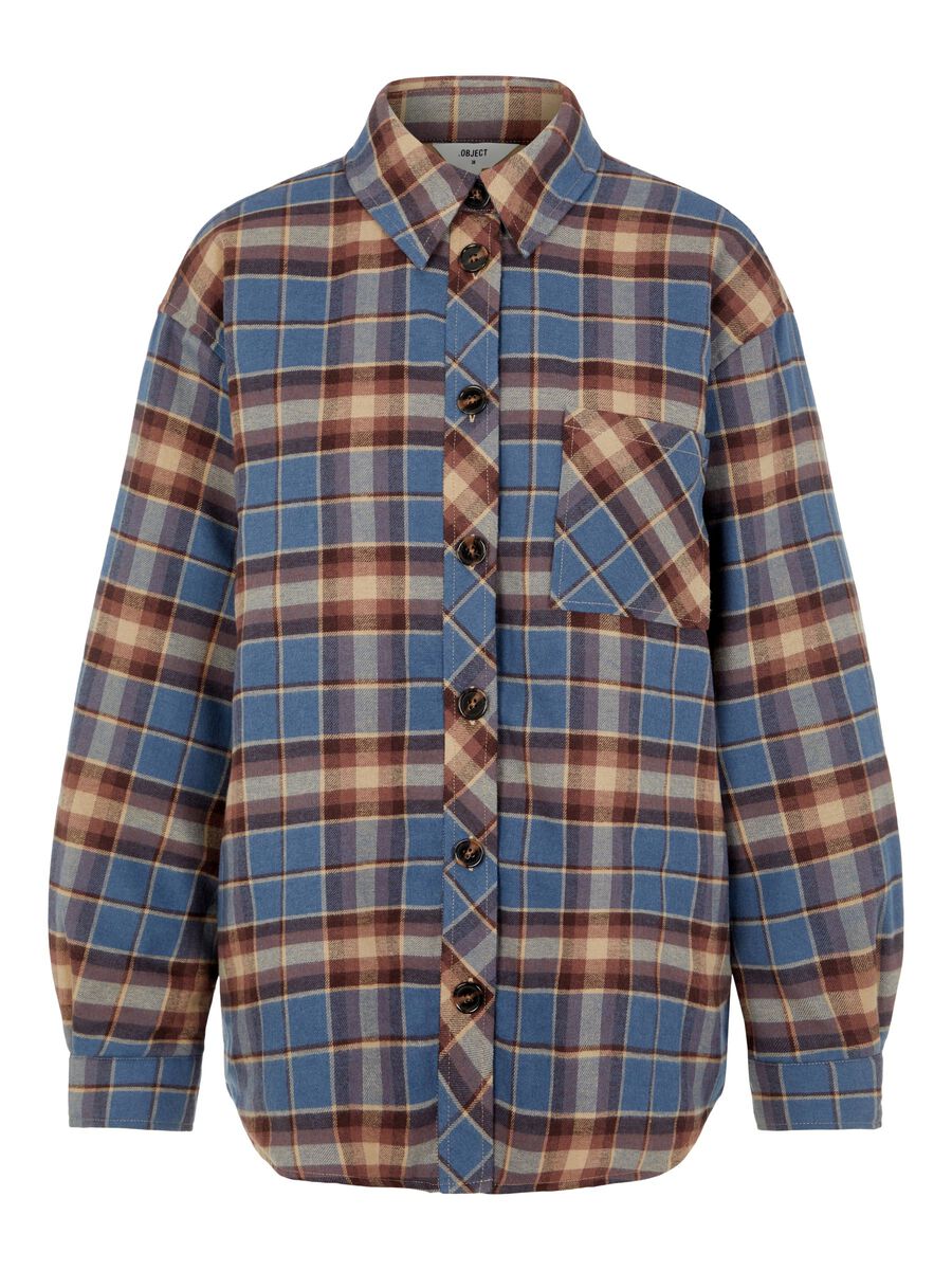 Object Collectors Item CHECKED SHIRT JACKET, Blue Mirage, highres - 23035141_BlueMirage_001.jpg