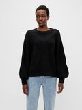 Object Collectors Item BALLOON SLEEVED KNITTED PULLOVER, Black, highres - 23036274_Black_003.jpg