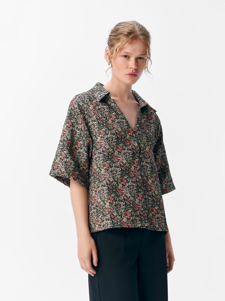 Carousel image - FLORAL SHIRT, Mauve Wine | 2
