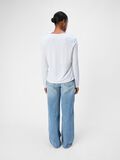 OBJECT V-NECK LONG SLEEVED TOP, White, highres - 23044668_White_004.jpg