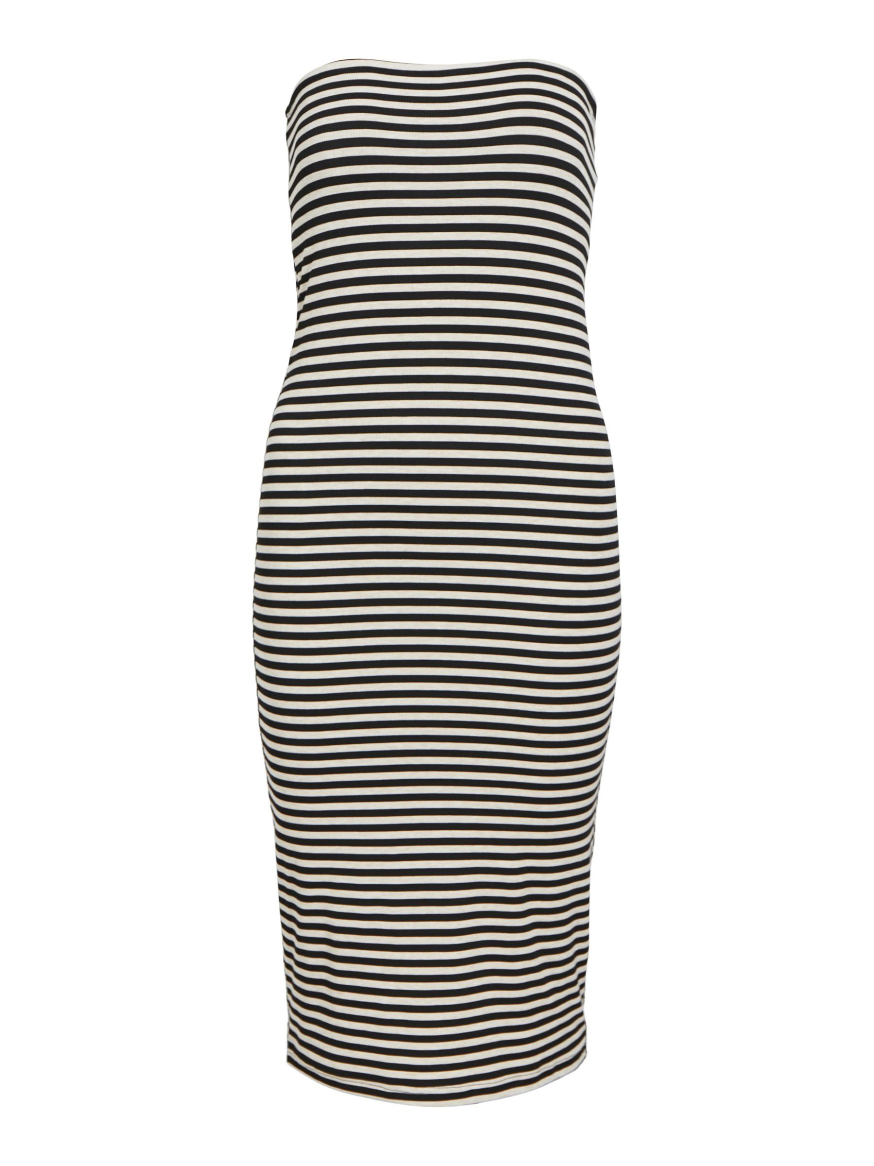 Black and white shop striped tube dress