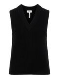 Object Collectors Item V-NECK KNITTED VEST, Black, highres - 23035776_Black_001.jpg
