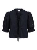OBJECT EN BRODERIE ANGLAISE TOP, Black, highres - 23044144_Black_001.jpg