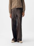 Product image thumbnail - COATED WIDE-LEG TROUSERS, Seal Brown | 2