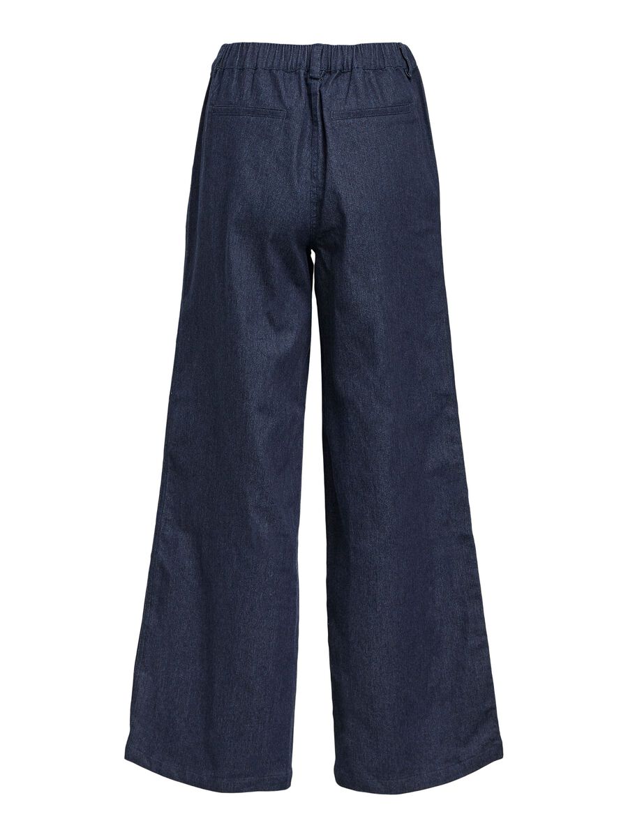 Carousel image - DENIM WIDE-LEG TROUSERS, Dark Blue Denim | 2