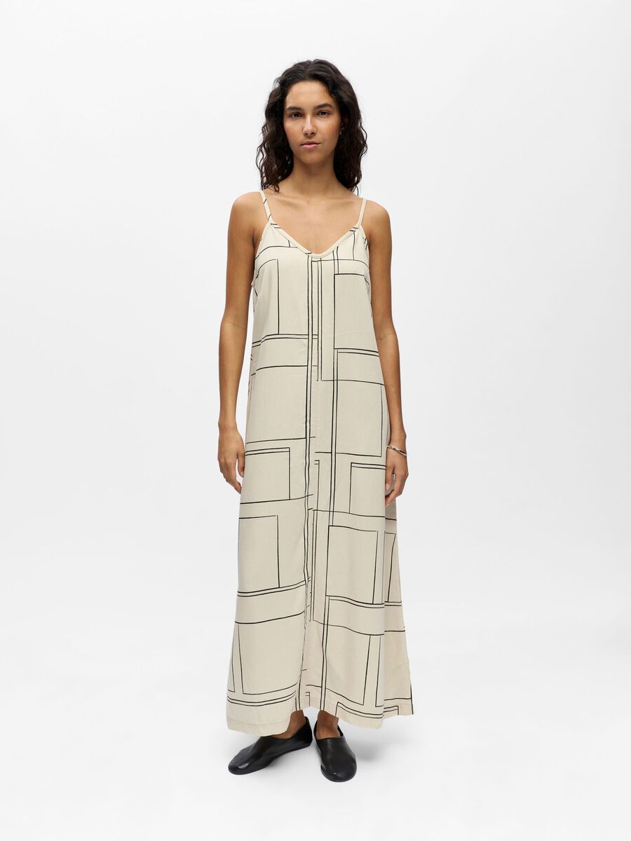 Product carousel image - ABGESTEPPTES MAXIKLEID, Birch | 1