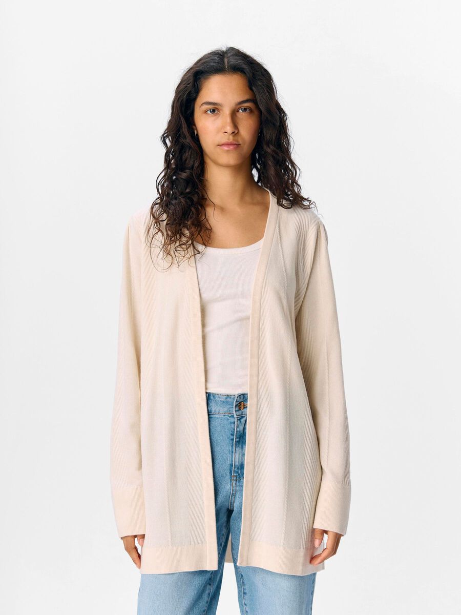 OBJECT OPEN-FRONT KNITTED CARDIGAN, White Sand, highres - 23046889_WhiteSand_1200956_003.jpg