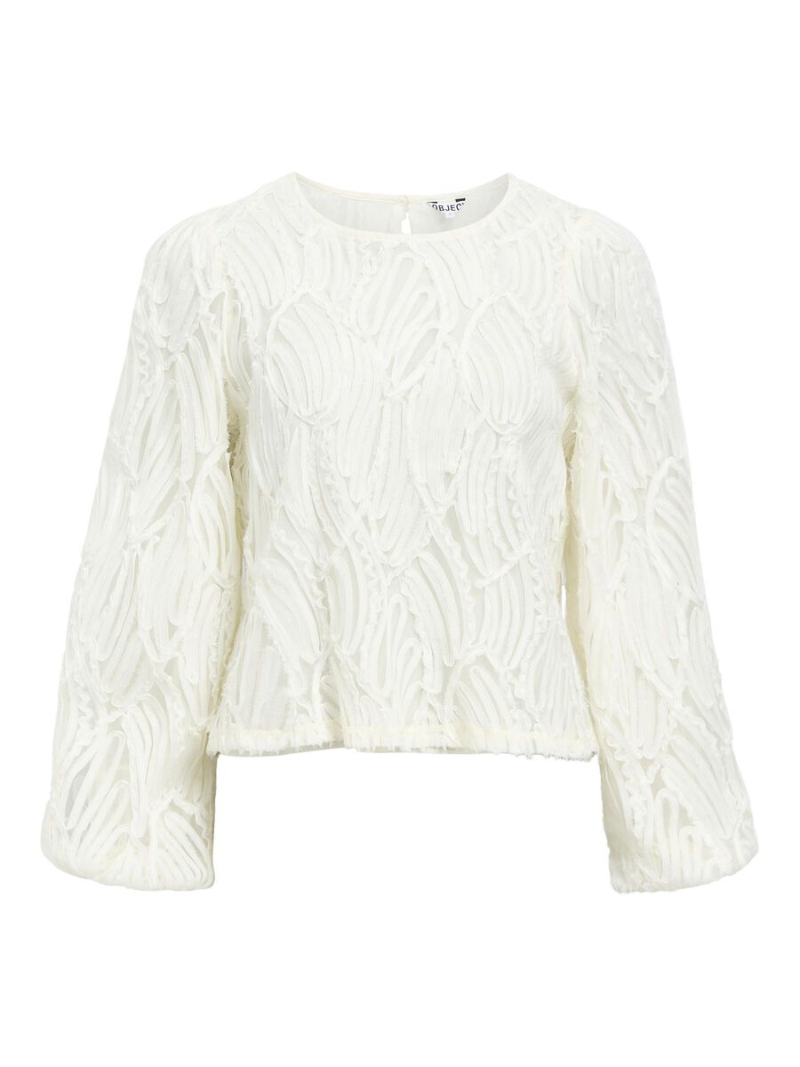 Carousel image - TEXTURED BLOUSE, White Sand | 1