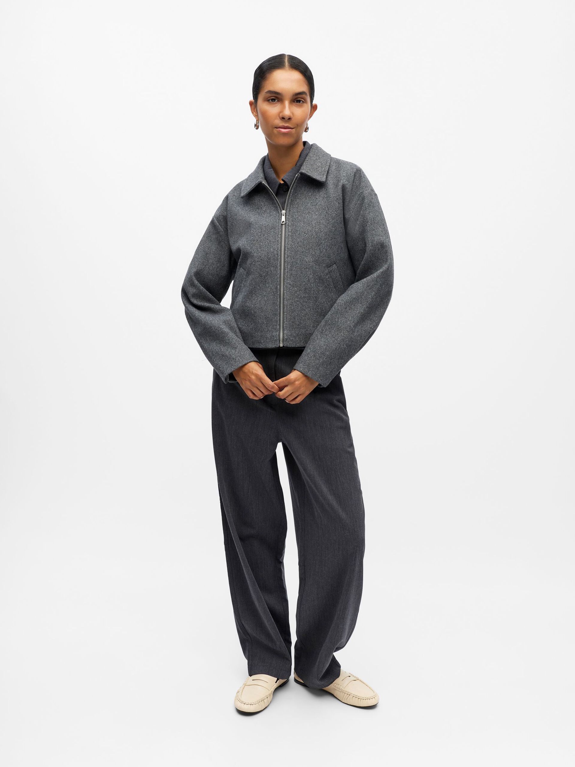 Carousel image - KURZE JACKE, Dark Grey Melange | 4