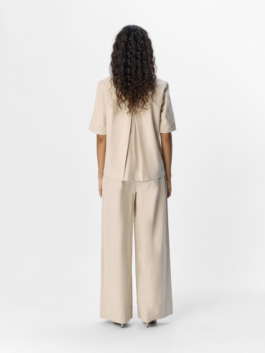 OBJECT LINEN BLEND T-SHIRT, Humus, highres - 23045714_Humus_004.jpg