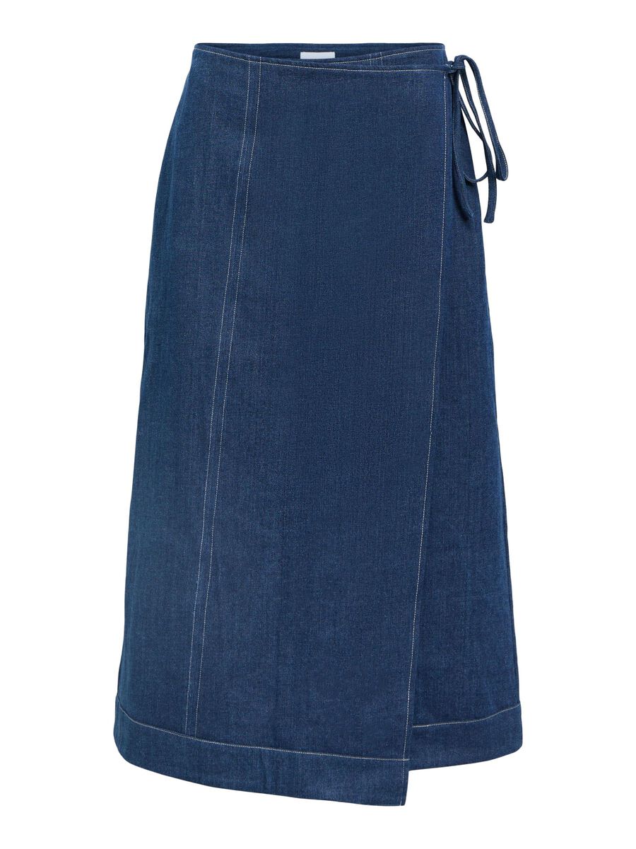 OBJECT DENIM WRAP SKIRT, Dark Medium Blue Denim, highres - 23048942_DarkMediumBlueDenim_001.jpg