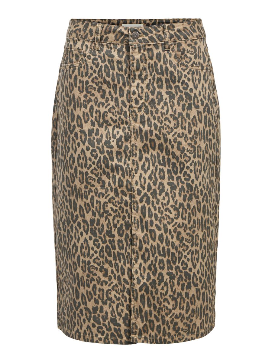 OBJECT LEOPARD-PRINT DENIM SKIRT, Incense, highres - 23046345_Incense_1178262_001.jpg