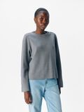 Product image thumbnail - LONG SLEEVED KNITTED PULLOVER, Medium Grey Melange | 2