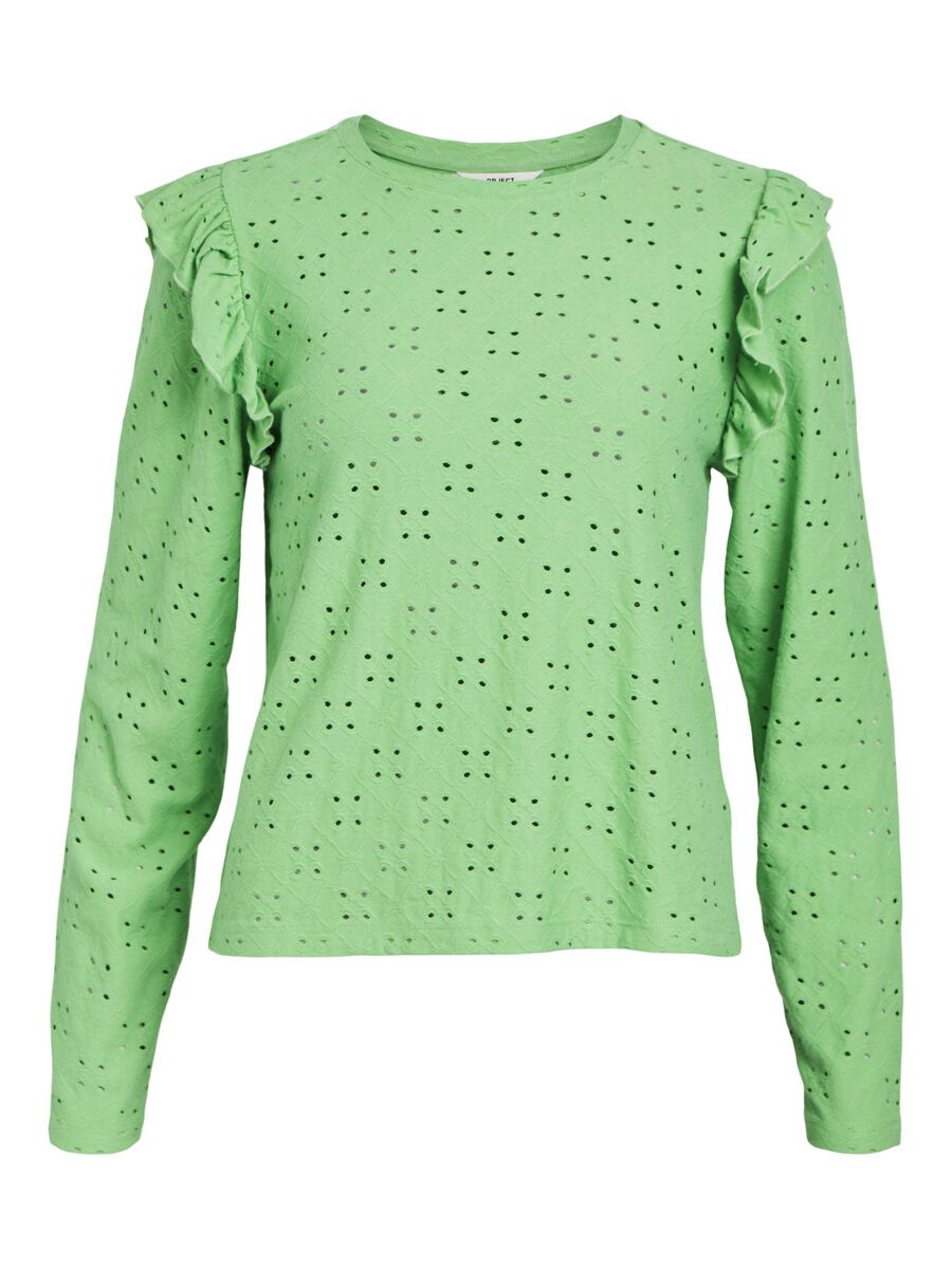 Object Collectors Item DETAILED LONG SLEEVED TOP, Vibrant Green, highres - 23044154_VibrantGreen_001.jpg