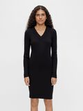 Object Collectors Item V-NECK KNITTED DRESS, Black, highres - 23032973_Black_003.jpg