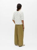 Product image thumbnail - GEBORDUURD TOP MET POFMOUWEN, Cloud Dancer | 3