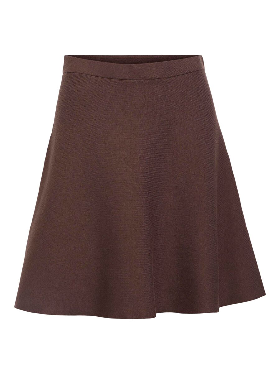 OBJECT KNITTED MINI SKIRT, Seal Brown, highres - 23045393_SealBrown_001.jpg
