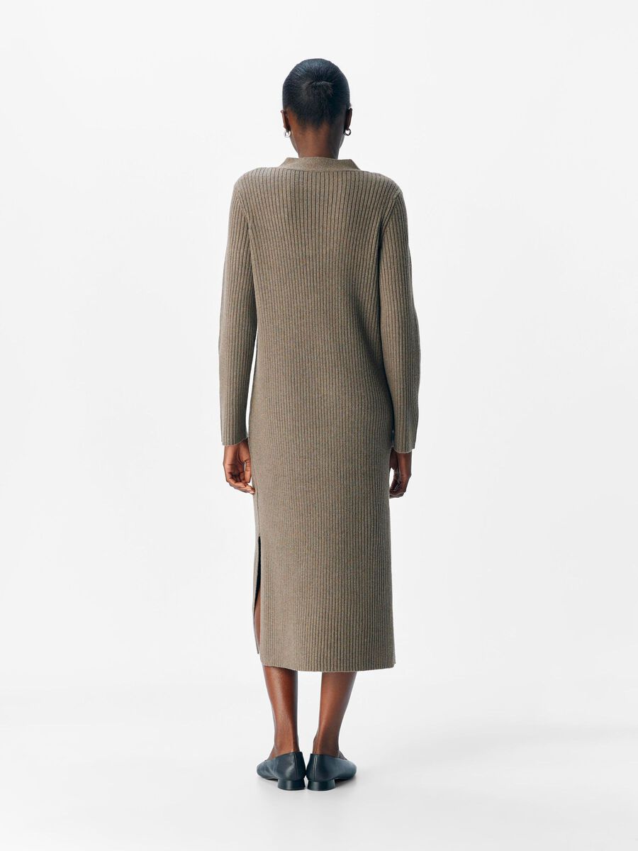 Product carousel image - KNITTED MAXI DRESS, Morel | 2