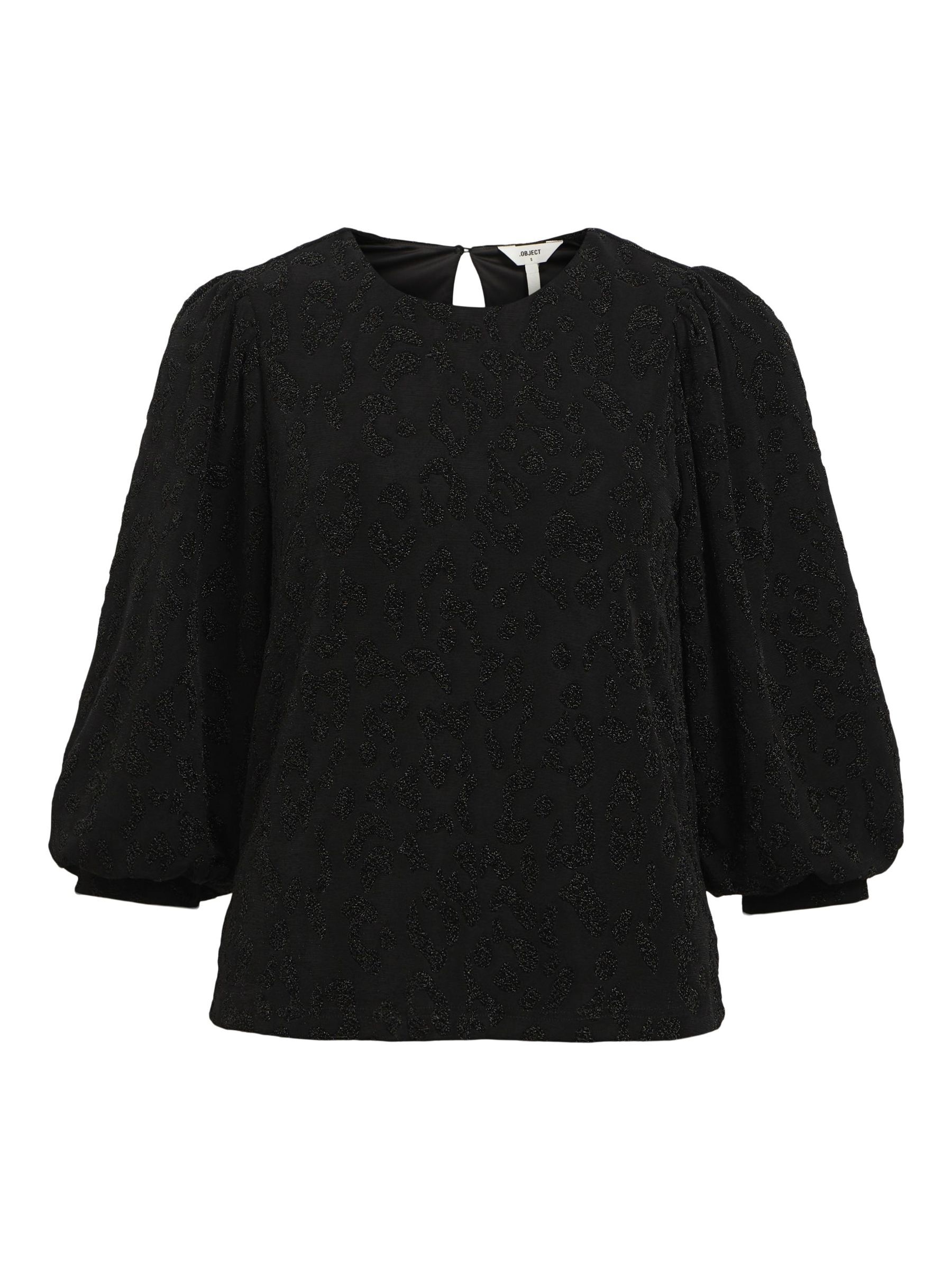 GLITTER PUFF SLEEVED TOP