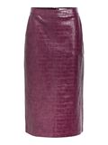 Product image thumbnail - PU CROCODILE JUPE, Mauve Wine | 1