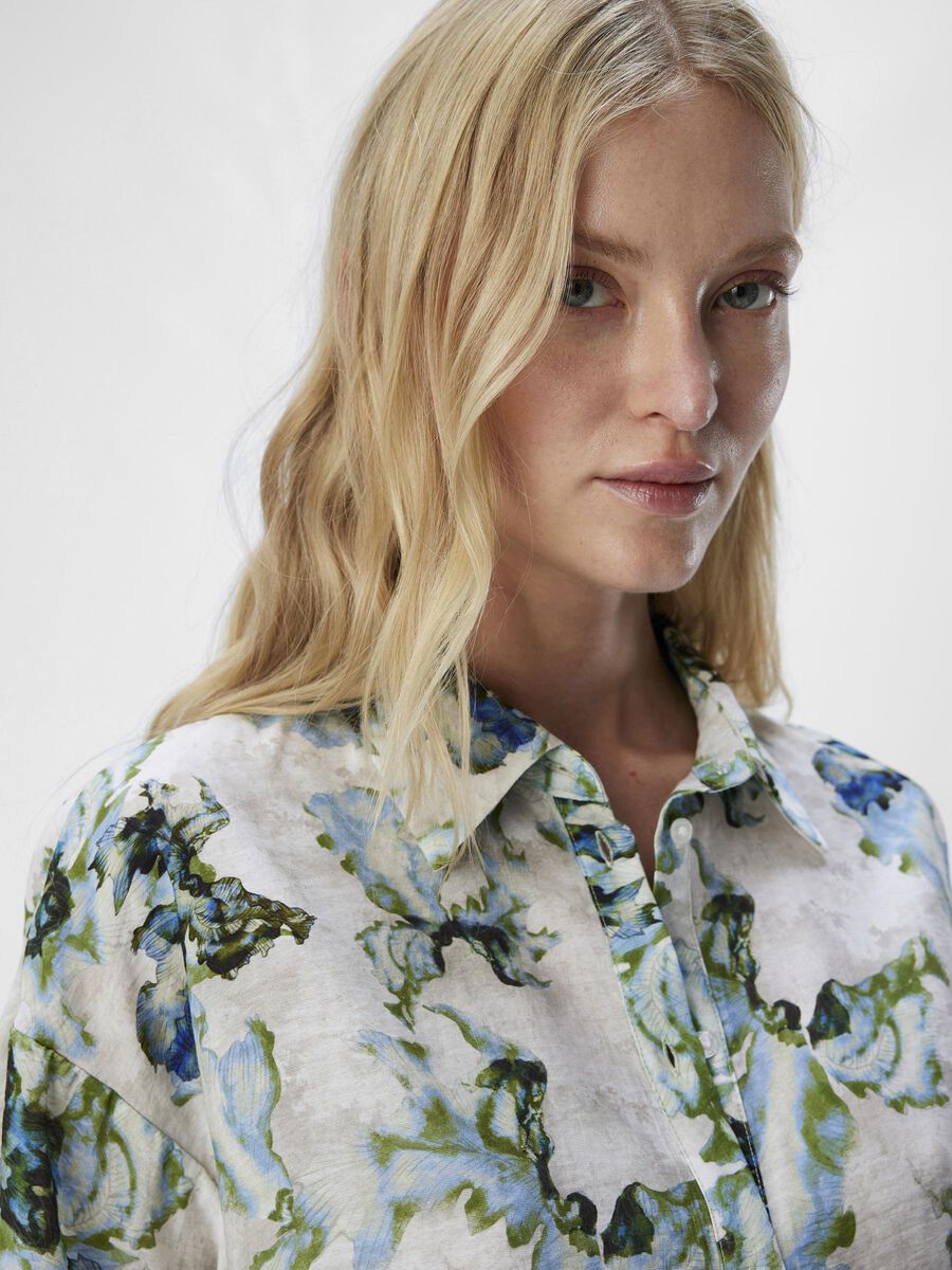 Carousel image - PRINT HEMD, White Sand | 5